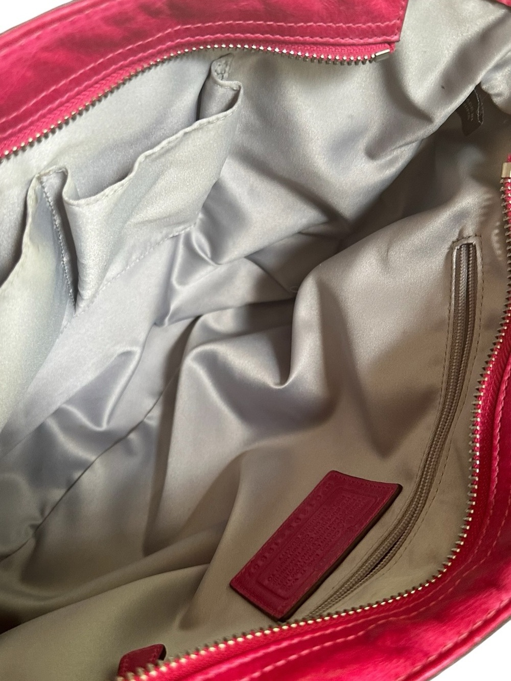 Coach Madison Maggie 19857 Fuchsia Pink Quilted Leather Tote Y2K - Picture 6 of 17